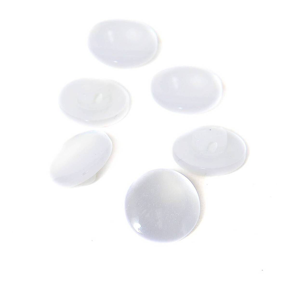 Hemline White Basic Knitwear Button 6 Pack 1 Hemline White Basic Knitwear Button 6 Pack