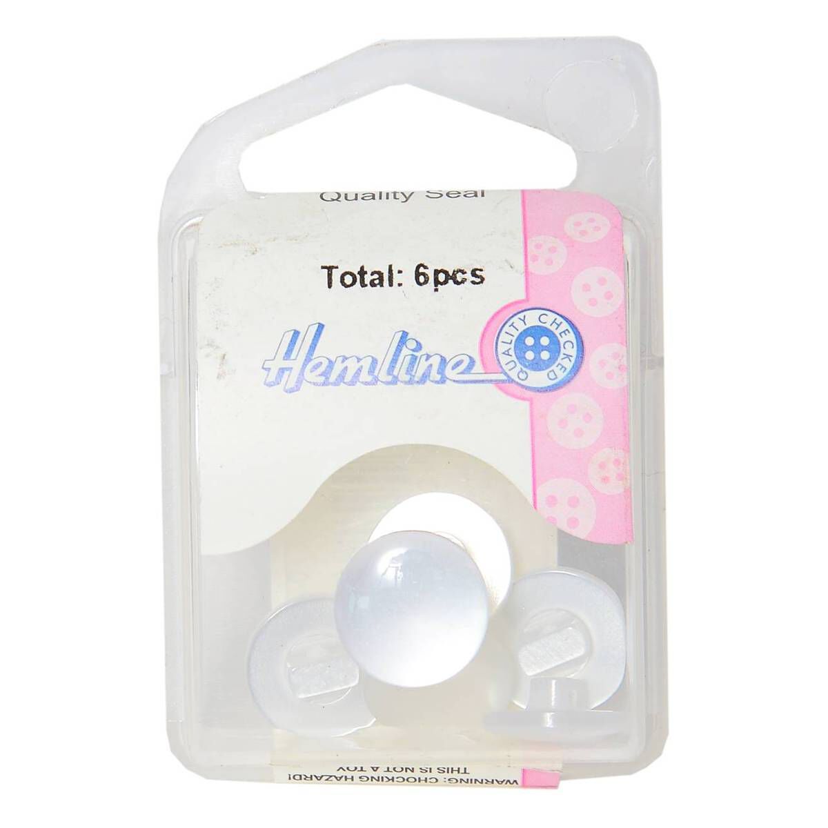 Hemline White Basic Knitwear Button 6 Pack 2 Hemline White Basic Knitwear Button 6 Pack