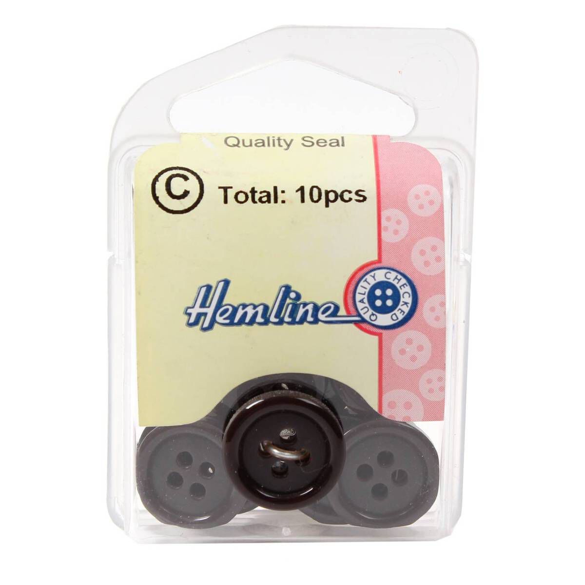 Hemline Brown Basic Jacket Button 10 Pack 2 Hemline Brown Basic Jacket Button 10 Pack