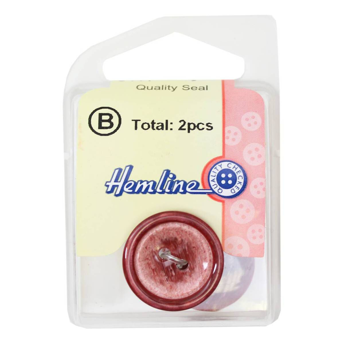 Hemline Wine Basic Knitwear Button 2 Pack 2 Hemline Wine Basic Knitwear Button 2 Pack
