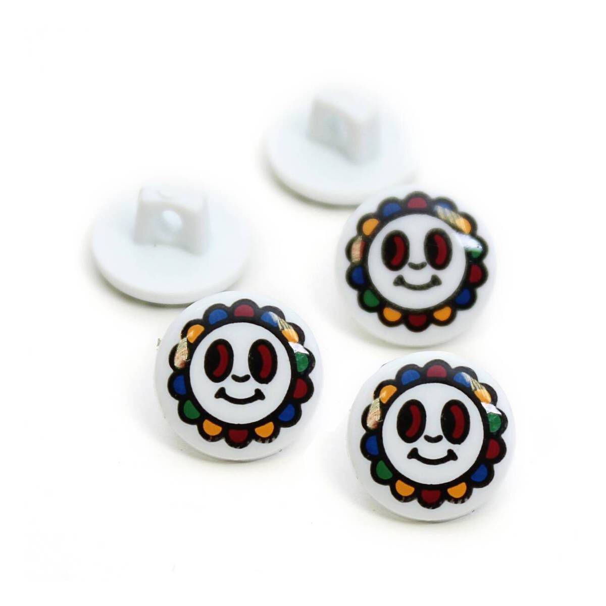 Hemline Smiley Flower Buttons 5 Pack 1 Hemline Smiley Flower Buttons 5 Pack
