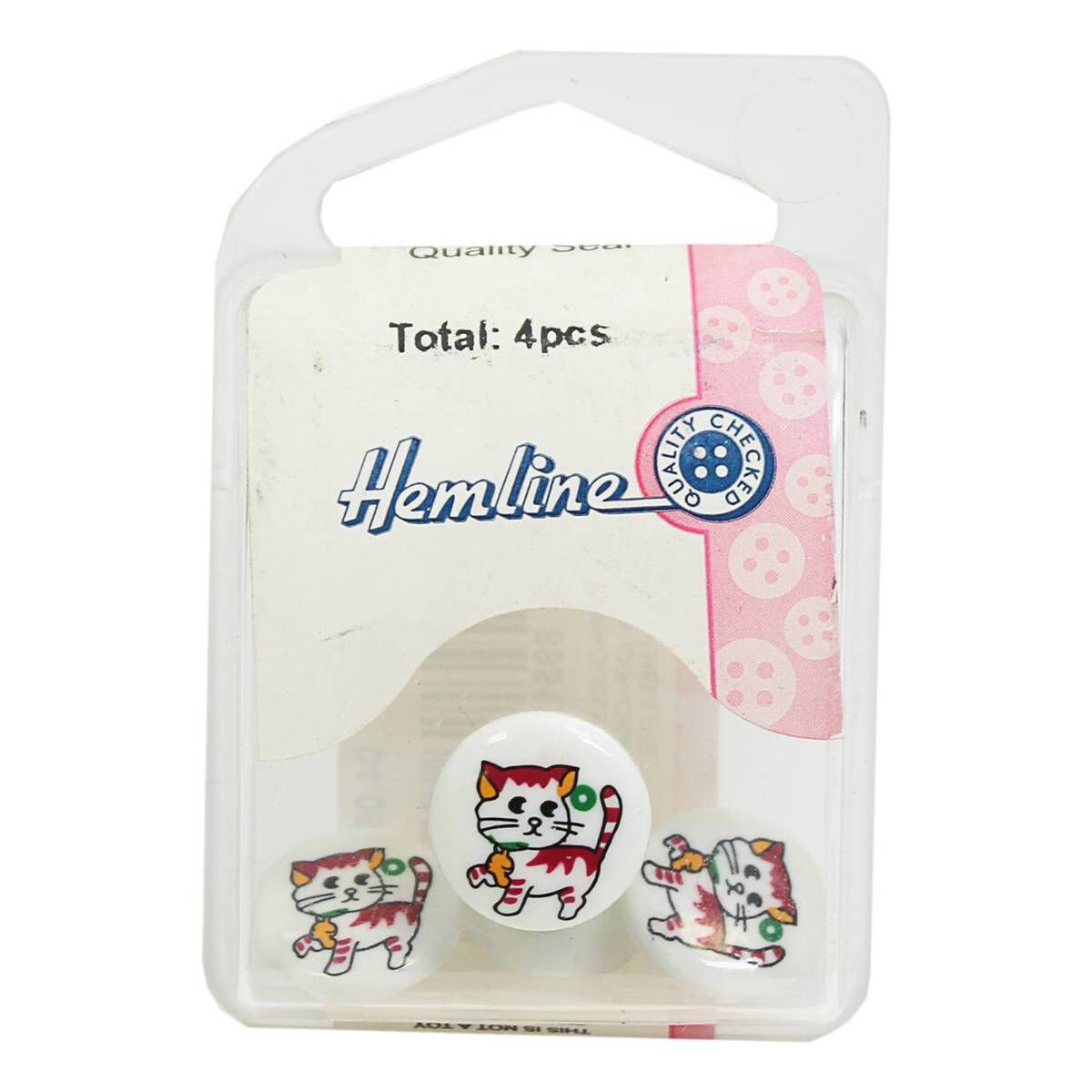Hemline Assorted Novelty Children's Button 4 Pack 2 Hemline Assorted Novelty Children's Button 4 Pack