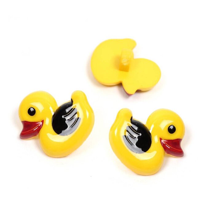 Hemline Yellow Novelty Duck Button 3 Pack 1 Hemline Yellow Novelty Duck Button 3 Pack