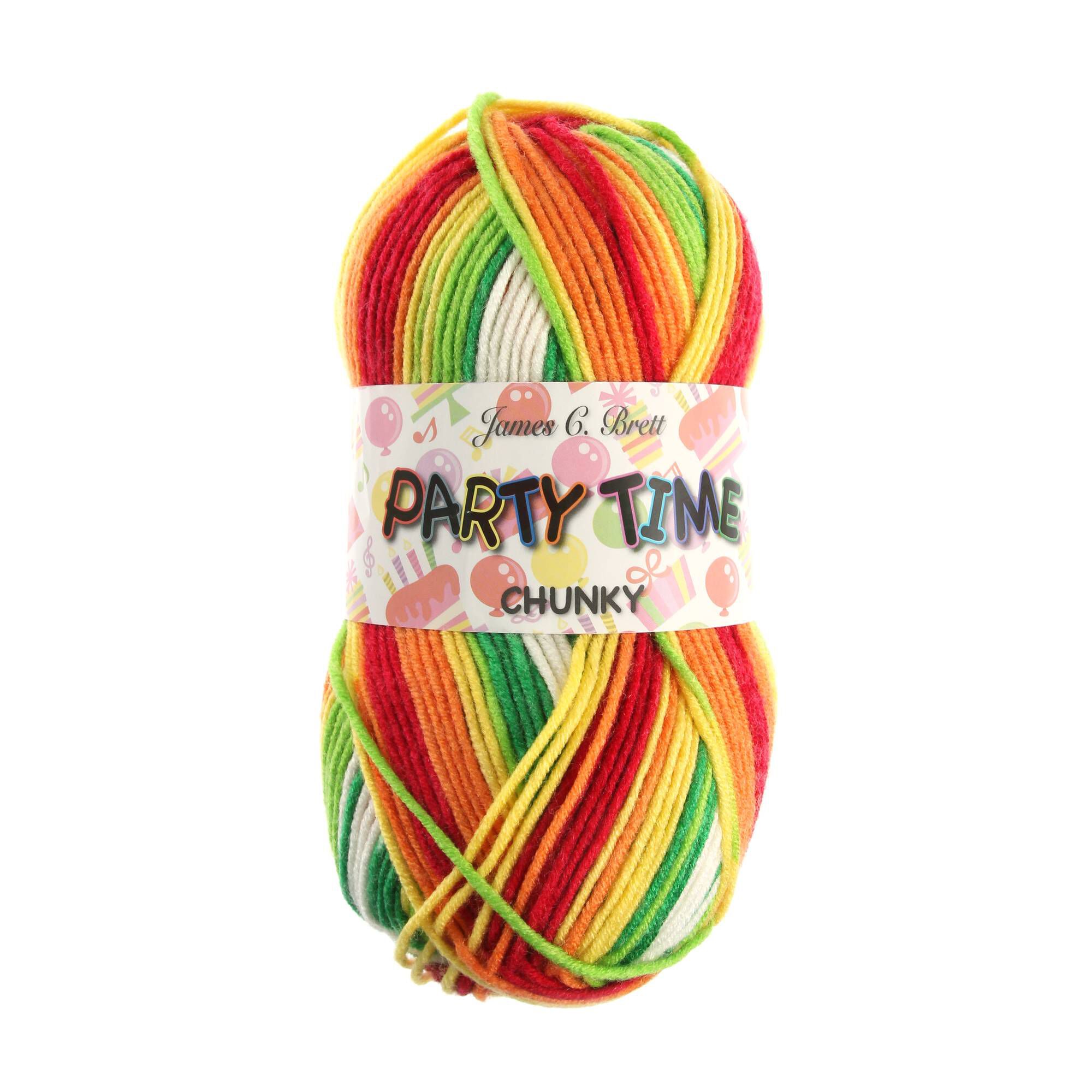 James C Brett Green Red Mix Party Time Chunky Yarn 100g 1 James C Brett Green Red Mix Party Time Chunky Yarn 100g