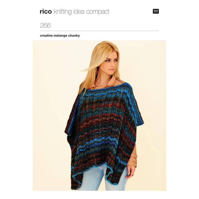 Rico Creative Melange Chunky Poncho and Jacket Digital Pattern 266 1 Rico Creative Melange Chunky Poncho and Jacket Digital Pattern 266