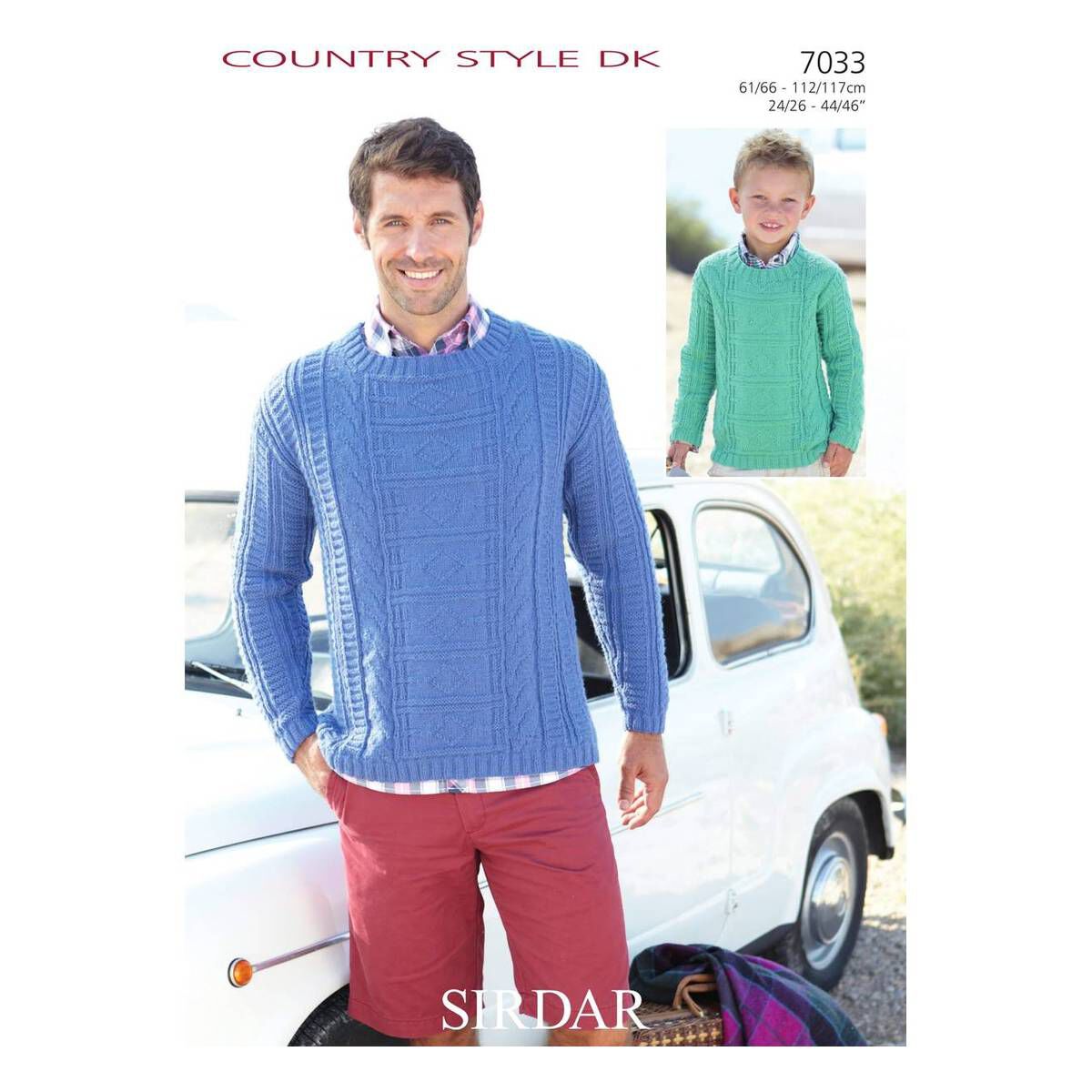 Sirdar Country Style DK Men's Sweater Digital Pattern 7033 1 Sirdar Country Style DK Men's Sweater Digital Pattern 7033