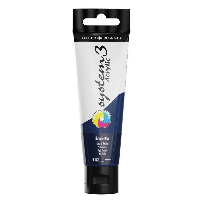 Daler-Rowney System3 Phthalo Blue Acrylic Paint 59ml 1 Daler-Rowney System3 Phthalo Blue Acrylic Paint 59ml