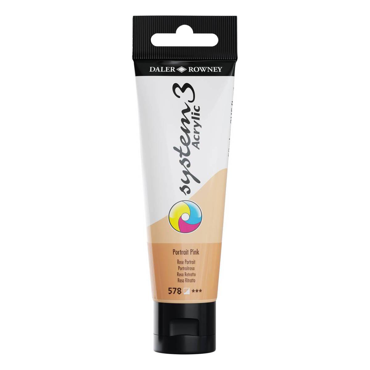 Daler-Rowney System3 Peach Pink Acrylic Paint 59ml 1 Daler-Rowney System3 Peach Pink Acrylic Paint 59ml