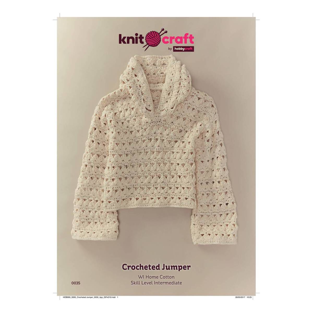 Knitcraft Home Cotton Crocheted Jumper Digital Pattern 0035 1 Knitcraft Home Cotton Crocheted Jumper Digital Pattern 0035