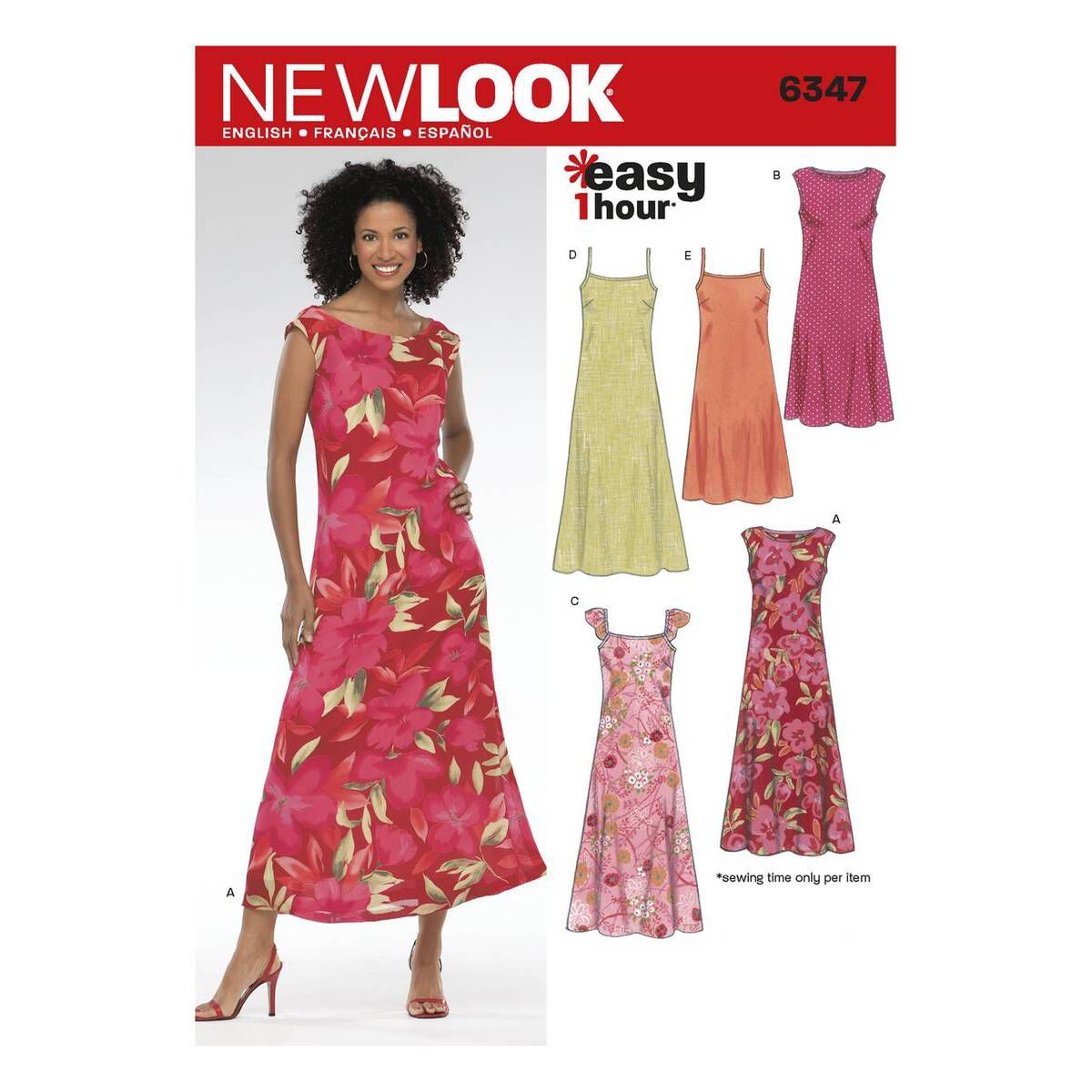 New Look Women's Dress Sewing Pattern 6347 1 New Look Women's Dress Sewing Pattern 6347