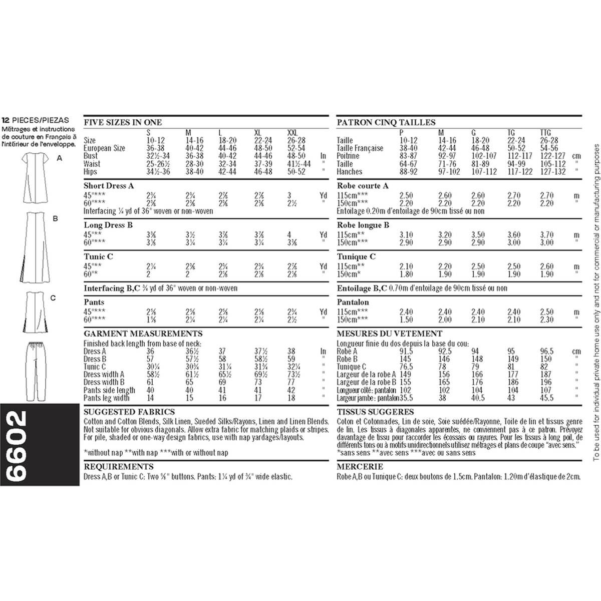 New Look Women's Dress and Trousers Sewing Pattern 6602 3 New Look Women's Dress and Trousers Sewing Pattern 6602