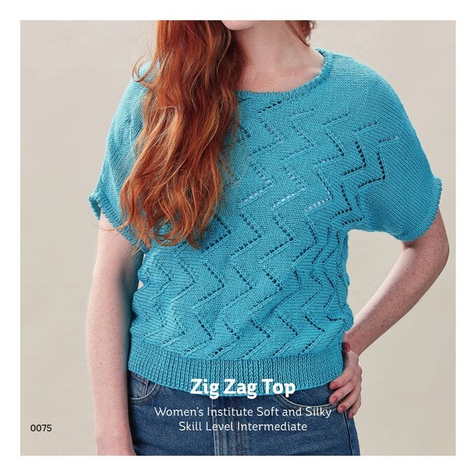 Women's Institute Vintage Zig Zag Top Digital Pattern 0075 3 Women's Institute Vintage Zig Zag Top Digital Pattern 0075