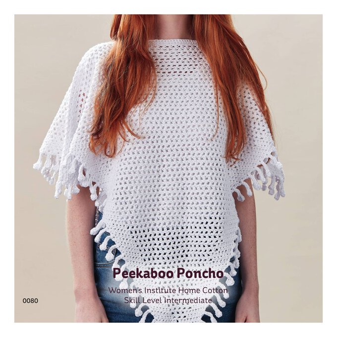 Women's Institute Vintage Peekaboo Poncho Digital Pattern 0080 1 Women's Institute Vintage Peekaboo Poncho Digital Pattern 0080