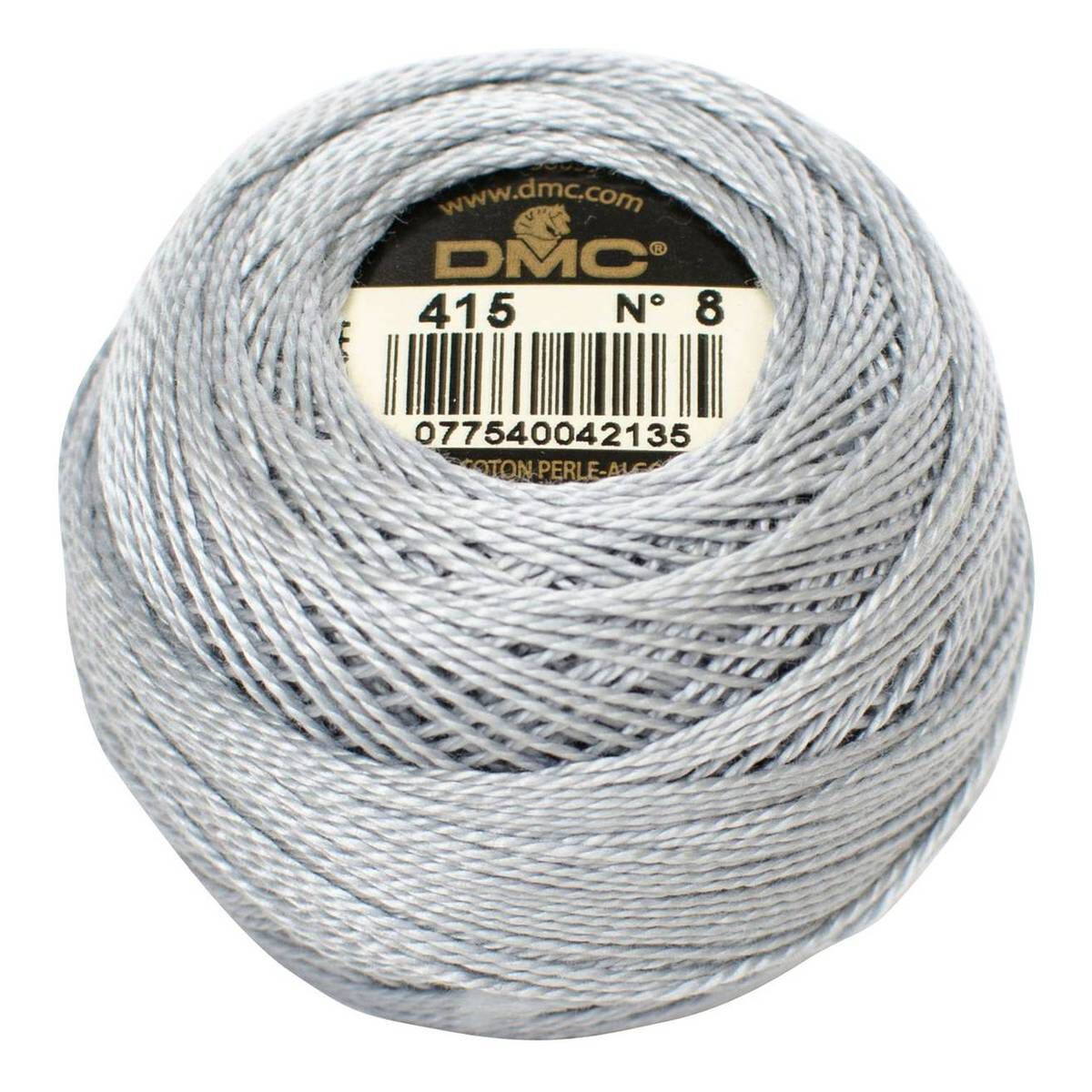 DMC Grey Pearl Cotton Thread on a Ball Size 8 80m (415) 1 DMC Grey Pearl Cotton Thread on a Ball Size 8 80m (415)