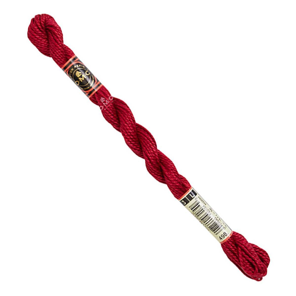 DMC Red Pearl Cotton Thread Size 3 15m (498) 2 DMC Red Pearl Cotton Thread Size 3 15m (498)