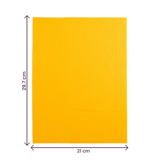 Gold Polyester Felt Sheet A4 4 Gold Polyester Felt Sheet A4