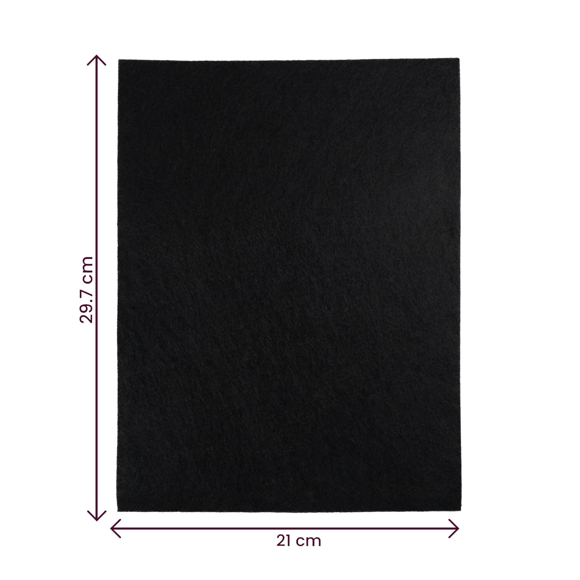 Black Polyester Felt Sheet A4 - Hobbycraft