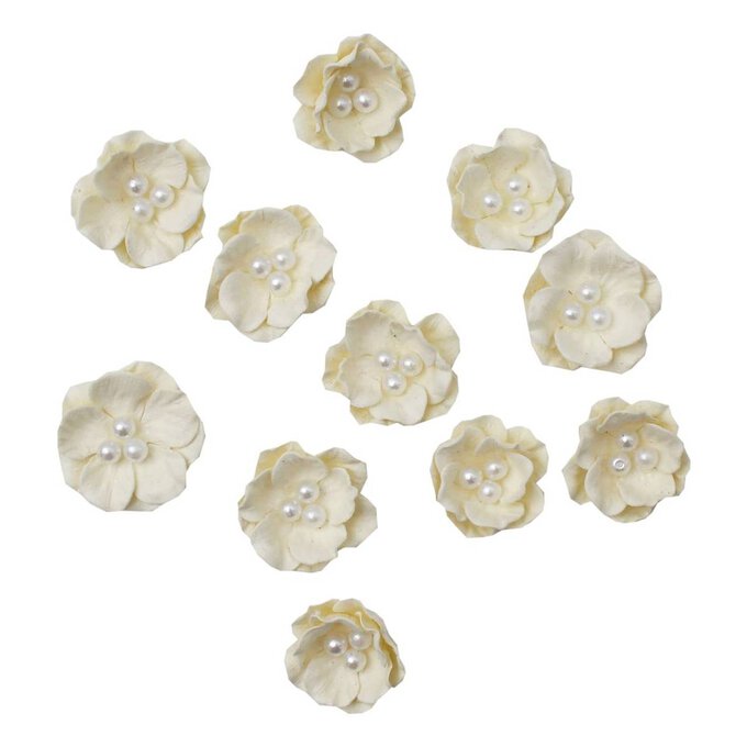 Moonlight Pearl Blossom Paper Flowers 20 Pack 1 Moonlight Pearl Blossom Paper Flowers 20 Pack