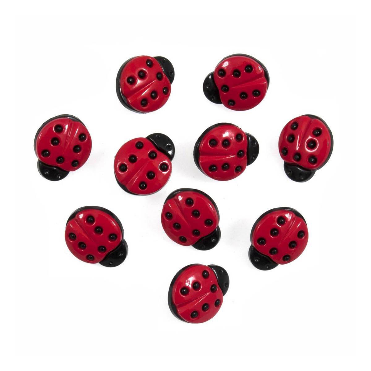 Trimits Red Ladybird Novelty Buttons 7 Pieces 1 Trimits Red Ladybird Novelty Buttons 7 Pieces