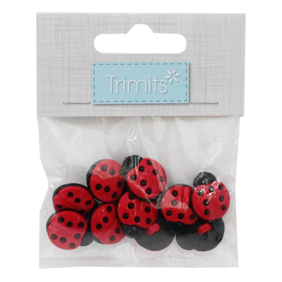 Trimits Red Ladybird Novelty Buttons 7 Pieces 2 Trimits Red Ladybird Novelty Buttons 7 Pieces