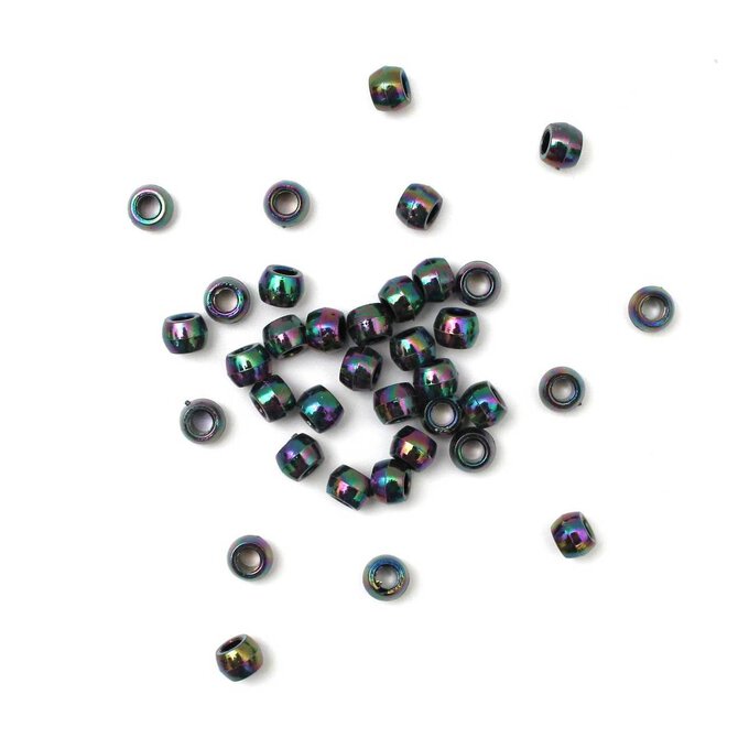 Metallic Black Pony Beads 68.3g