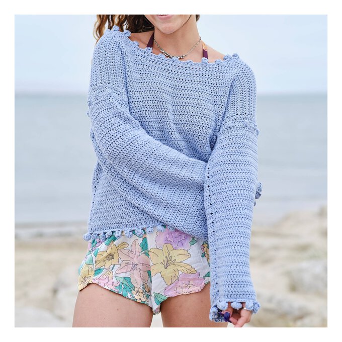 Knitcraft Bobble Trim Crochet Jumper Digital Pattern 0182
