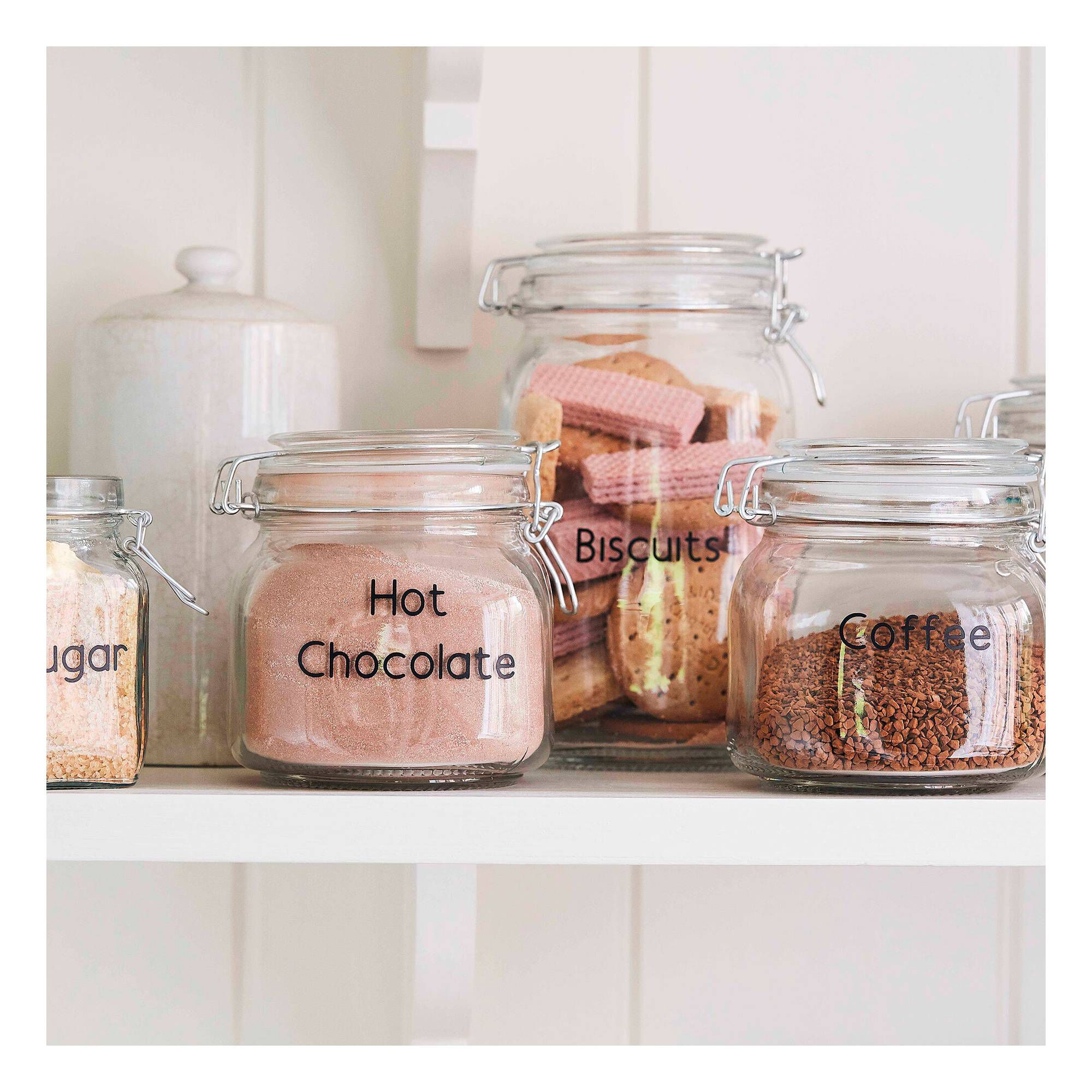 Clear Clip-Top Glass Jar 500ml 3 Clear Clip-Top Glass Jar 500ml