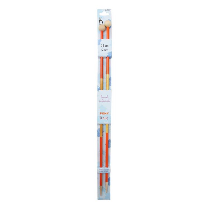Pony Flair Knitting Needles 35cm 5mm 2 Pony Flair Knitting Needles 35cm 5mm