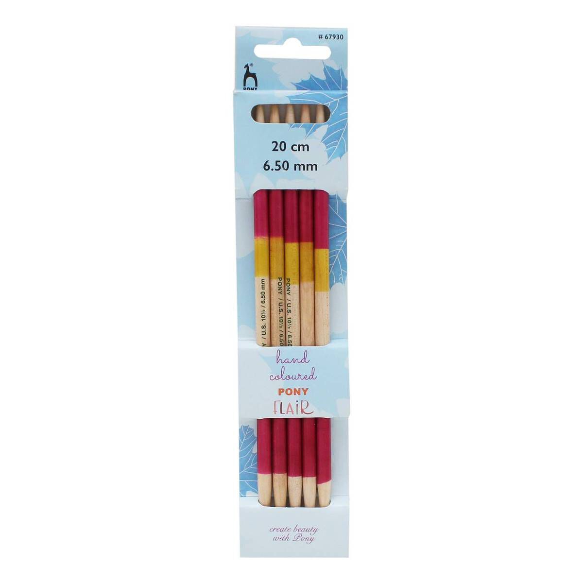 Pony Flair Double Ended Knitting Needles 20cm 6.5mm 5 Pack 2 Pony Flair Double Ended Knitting Needles 20cm 6.5mm 5 Pack