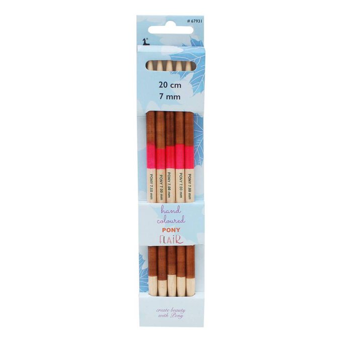 Pony Flair Double Ended Knitting Needles 20cm 7mm 5 Pack 2 Pony Flair Double Ended Knitting Needles 20cm 7mm 5 Pack