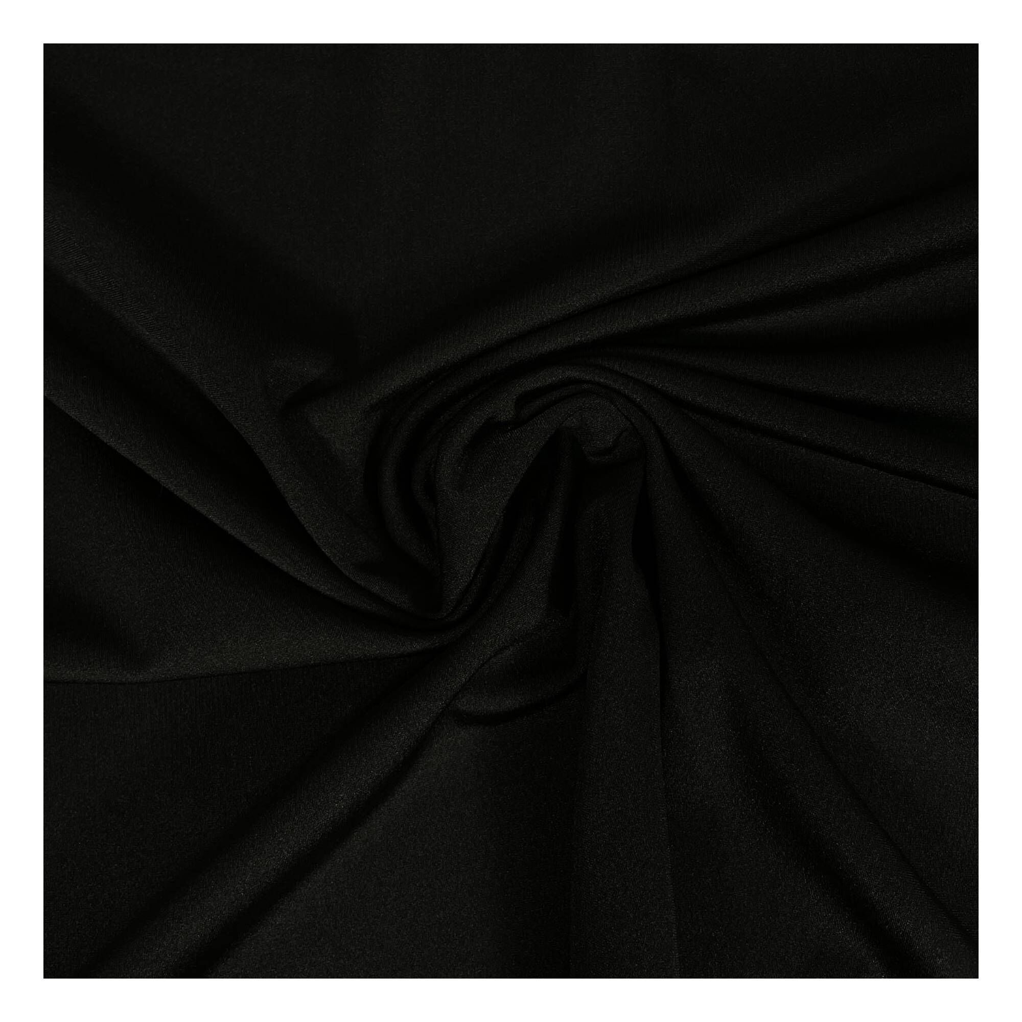 Black Elastane Fabric by the Metre
