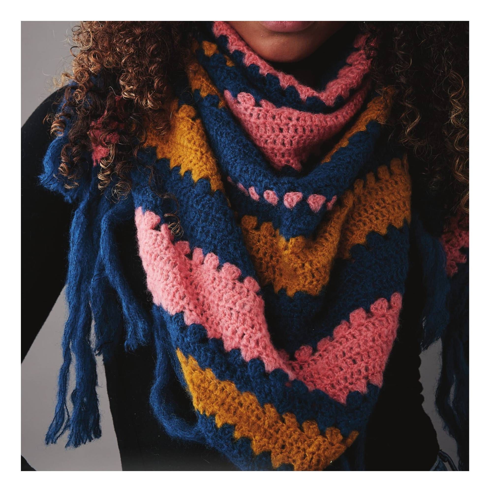 Knitcraft Granny Stripe Shawl Digital Pattern 0189 1 Knitcraft Granny Stripe Shawl Digital Pattern 0189