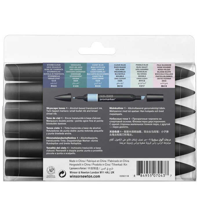 Winsor & Newton Promarker Skyscape 6 Pack 4 Winsor & Newton Promarker Skyscape 6 Pack