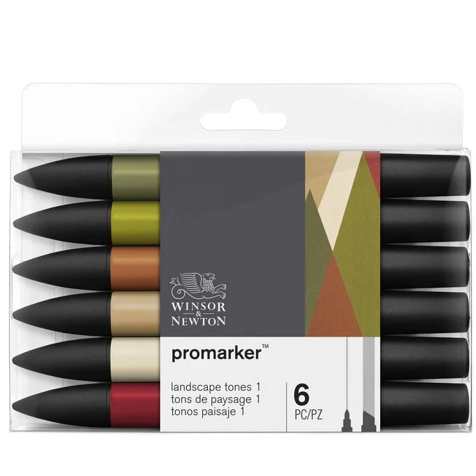 Winsor & Newton Promarker Landscape 6 Pack 2 Winsor & Newton Promarker Landscape 6 Pack
