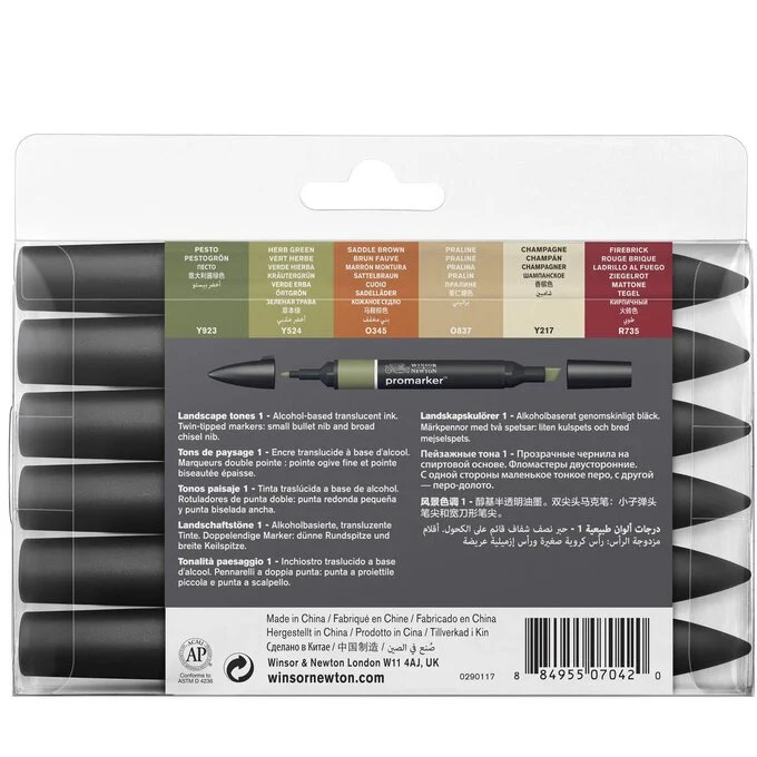 Winsor & Newton Promarker Landscape 6 Pack 4 Winsor & Newton Promarker Landscape 6 Pack
