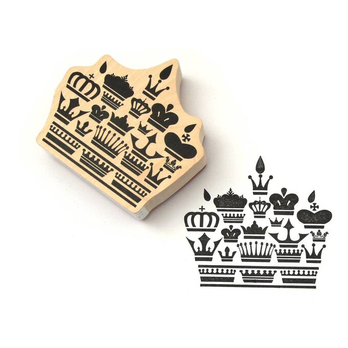 Crown Wooden Stamp 8cm x 8.8cm 2 Crown Wooden Stamp 8cm x 8.8cm