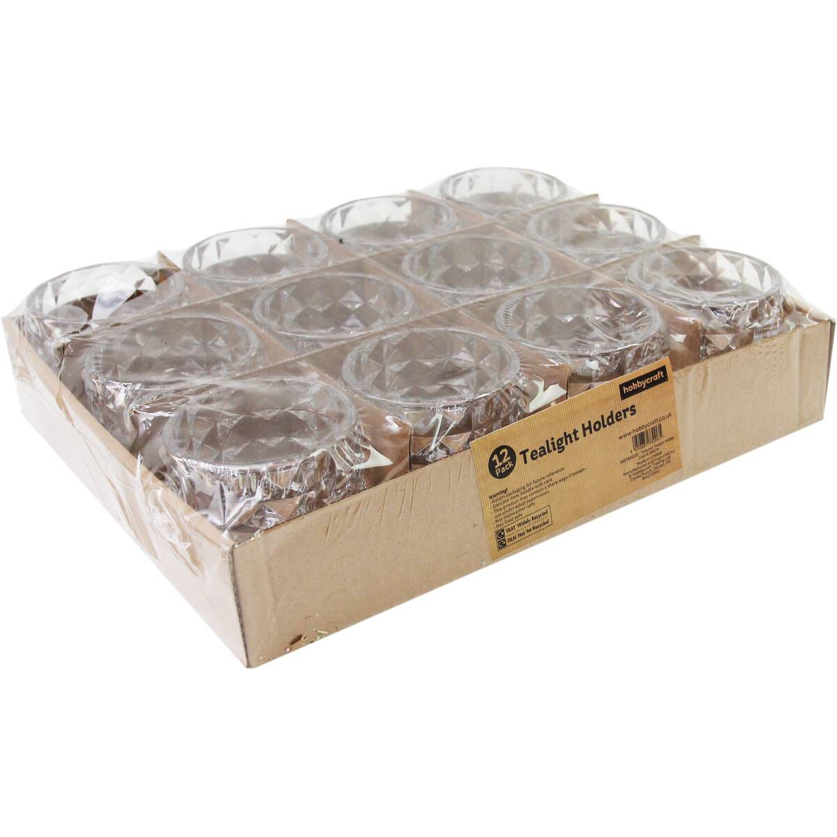Clear Textured Tealight Holders 12 Pack 3 Clear Textured Tealight Holders 12 Pack