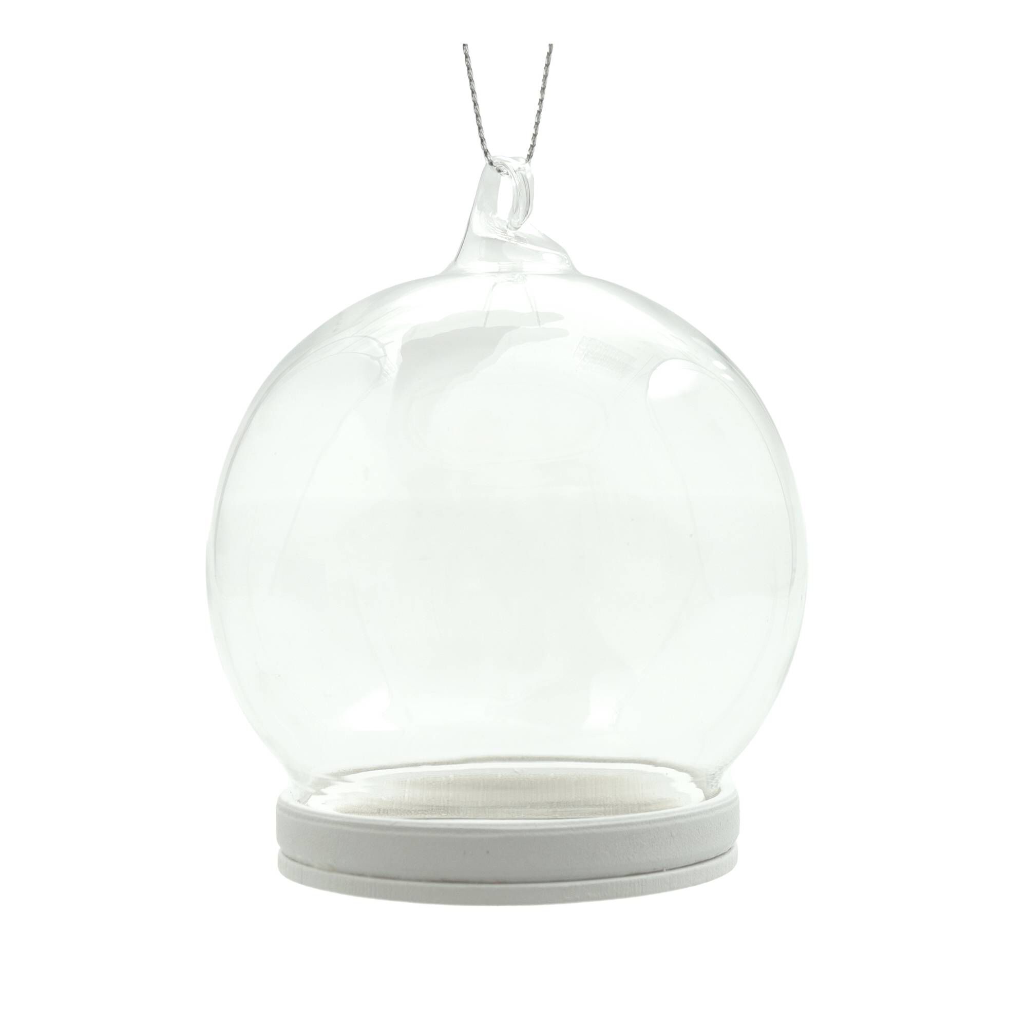 Fillable Glass Hanging Snow Globe 8cm 2 Fillable Glass Hanging Snow Globe 8cm