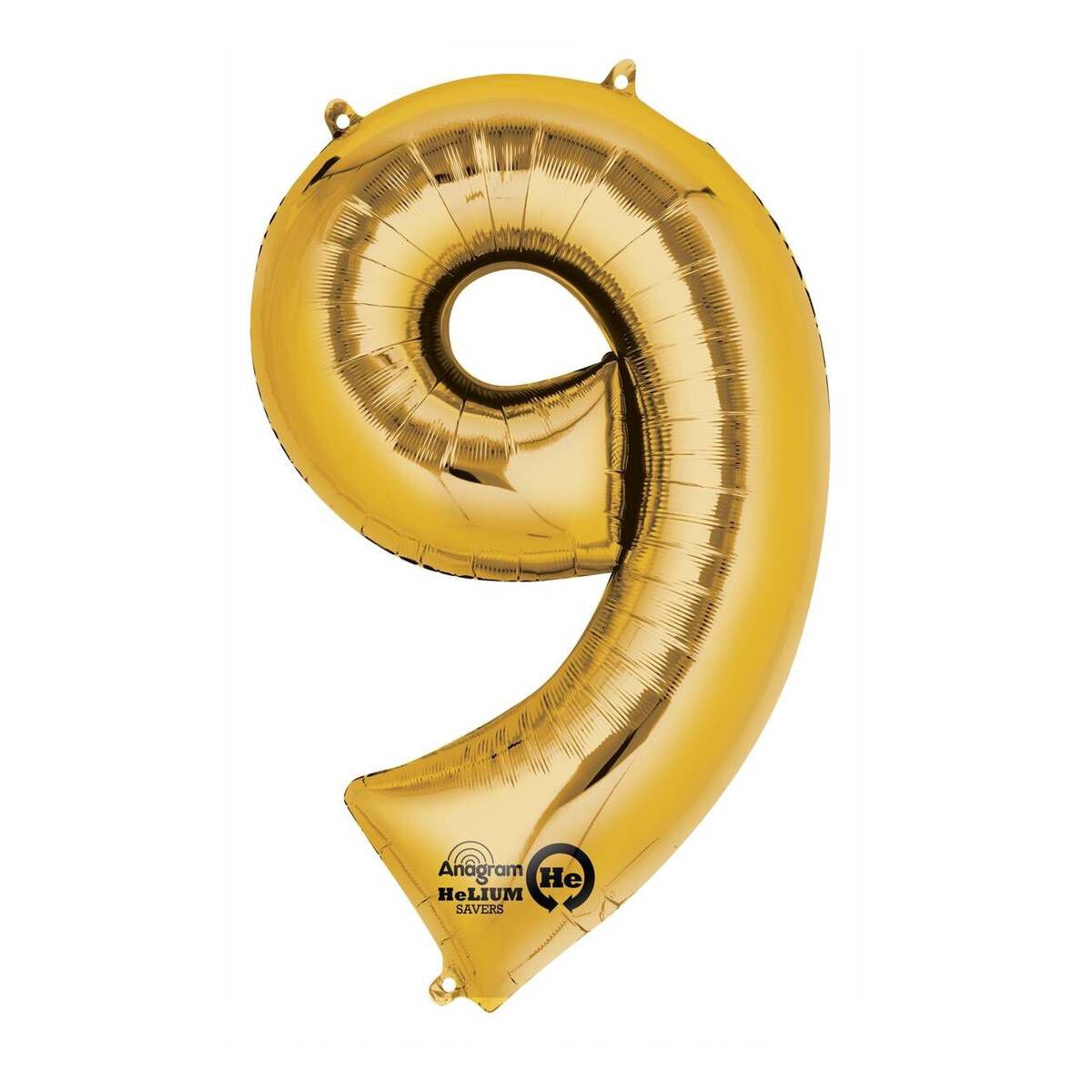 Extra Large Gold 9 Helium Foil Balloon