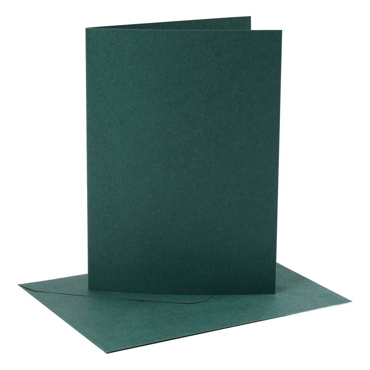 Dark Green Cards 5 x 7 Inches 4 Pack