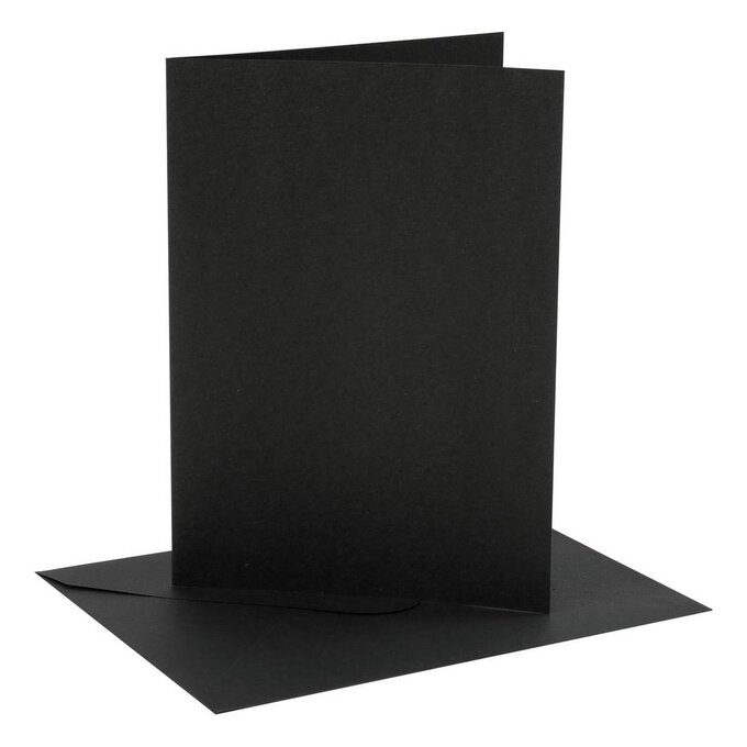 Black Cards 5 x 7 Inches 4 Pack