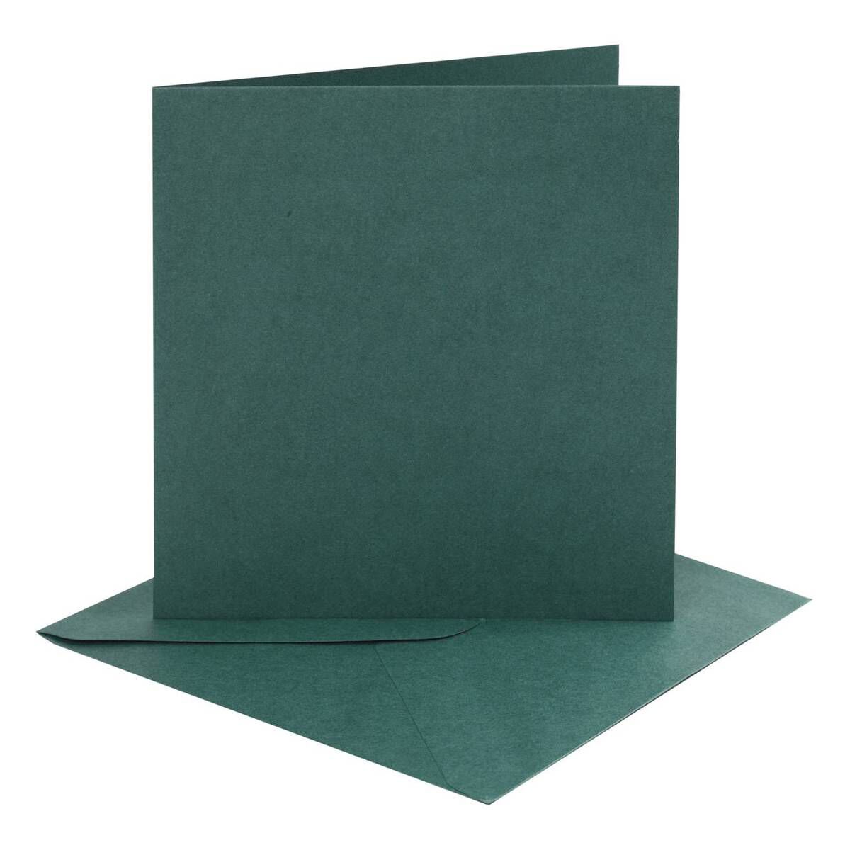 Dark Green Cards 6 x 6 Inches 4 Pack
