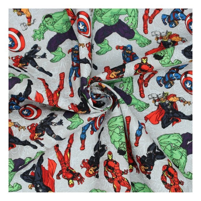Avengers Heroes Cotton Fabric by the Metre 1 Avengers Heroes Cotton Fabric by the Metre