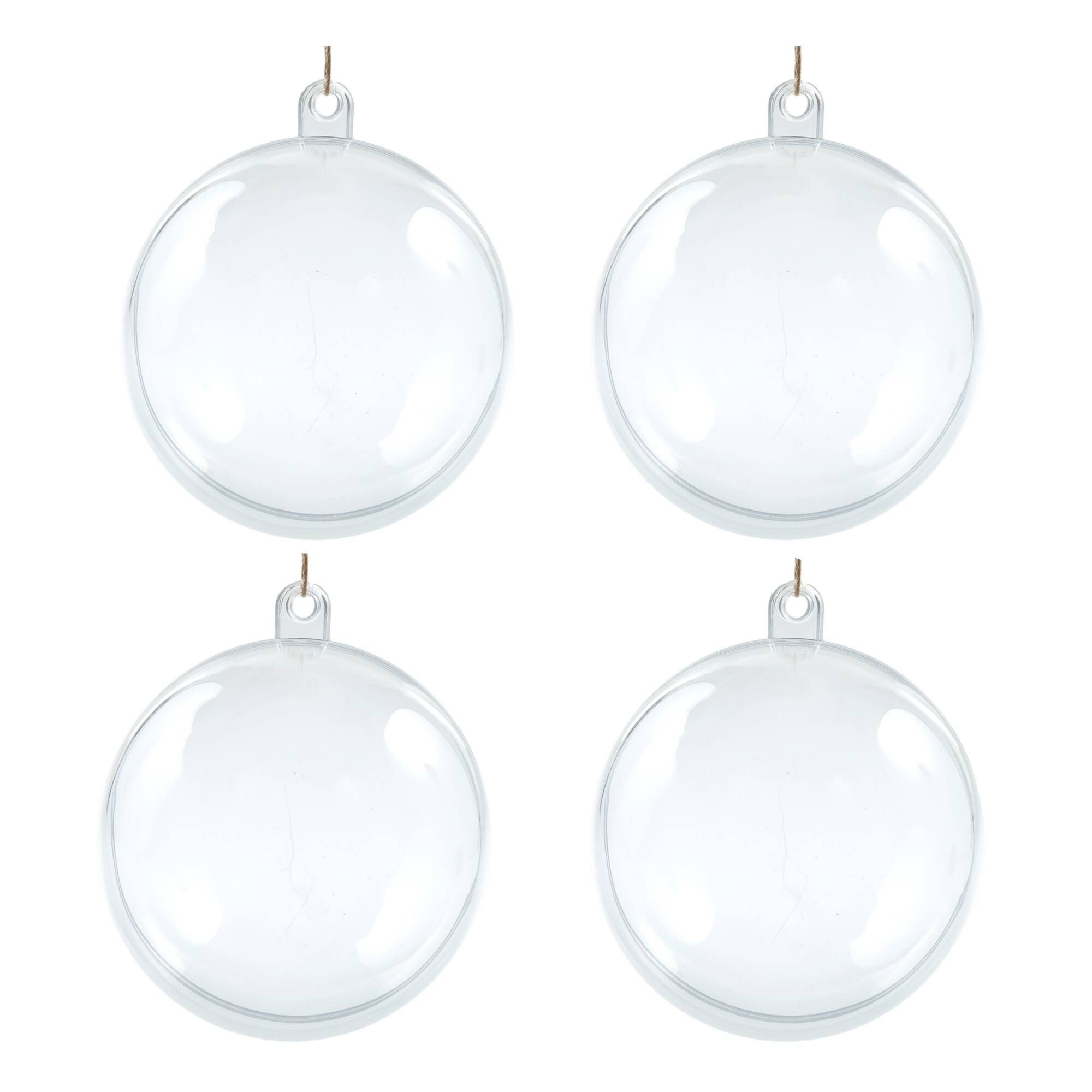 Fillable Baubles 8cm 4 Pack
