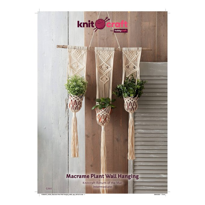 Knitcraft Macrame Plant Wall Hanging Pattern 0260 1 Knitcraft Macrame Plant Wall Hanging Pattern 0260
