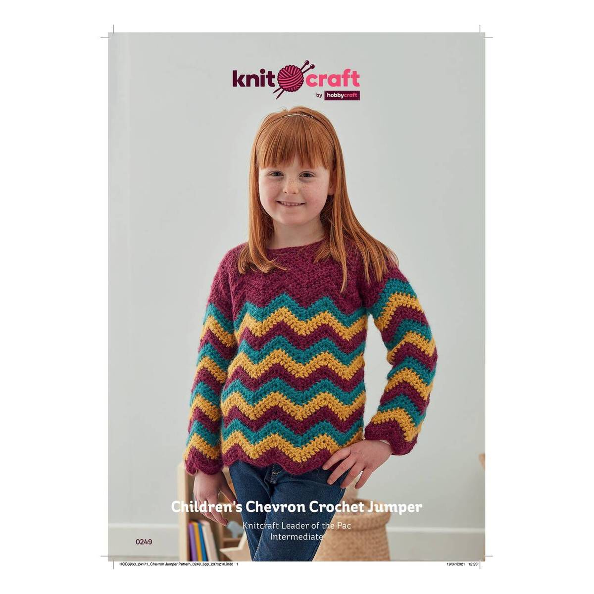 Knitcraft Children's Chevron Crochet Jumper Digital Pattern 0249 1 Knitcraft Children's Chevron Crochet Jumper Digital Pattern 0249