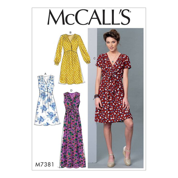 McCall’s Women’s Dress Sewing Pattern M7381 (L-XXL) 1 McCall’s Women’s Dress Sewing Pattern M7381 (L-XXL)