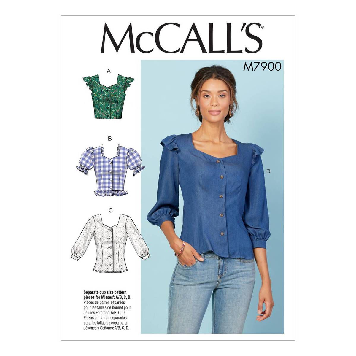 McCall’s Women’s Tops Sewing Pattern M7900 (14-22) 1 McCall’s Women’s Tops Sewing Pattern M7900 (14-22)