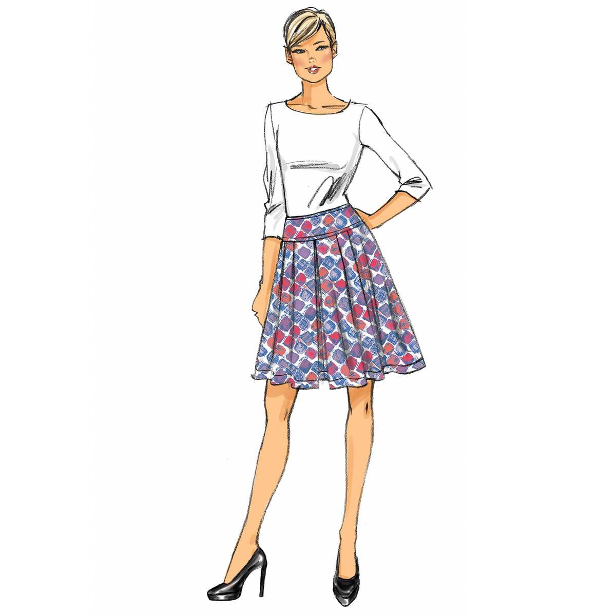 Vogue Women’s Skirt Sewing Pattern V9090 (10-18) 3 Vogue Women’s Skirt Sewing Pattern V9090 (10-18)