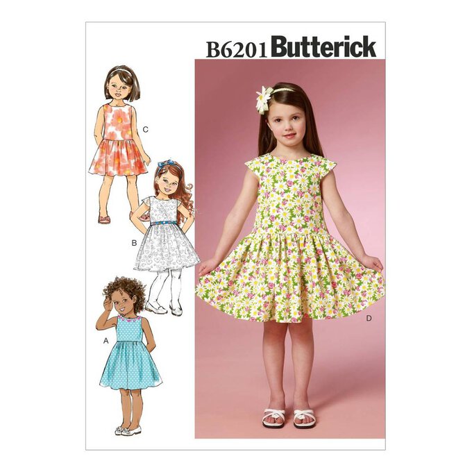 Butterick Children’s Dress Sewing Pattern B6201 (2-5) 1 Butterick Children’s Dress Sewing Pattern B6201 (2-5)